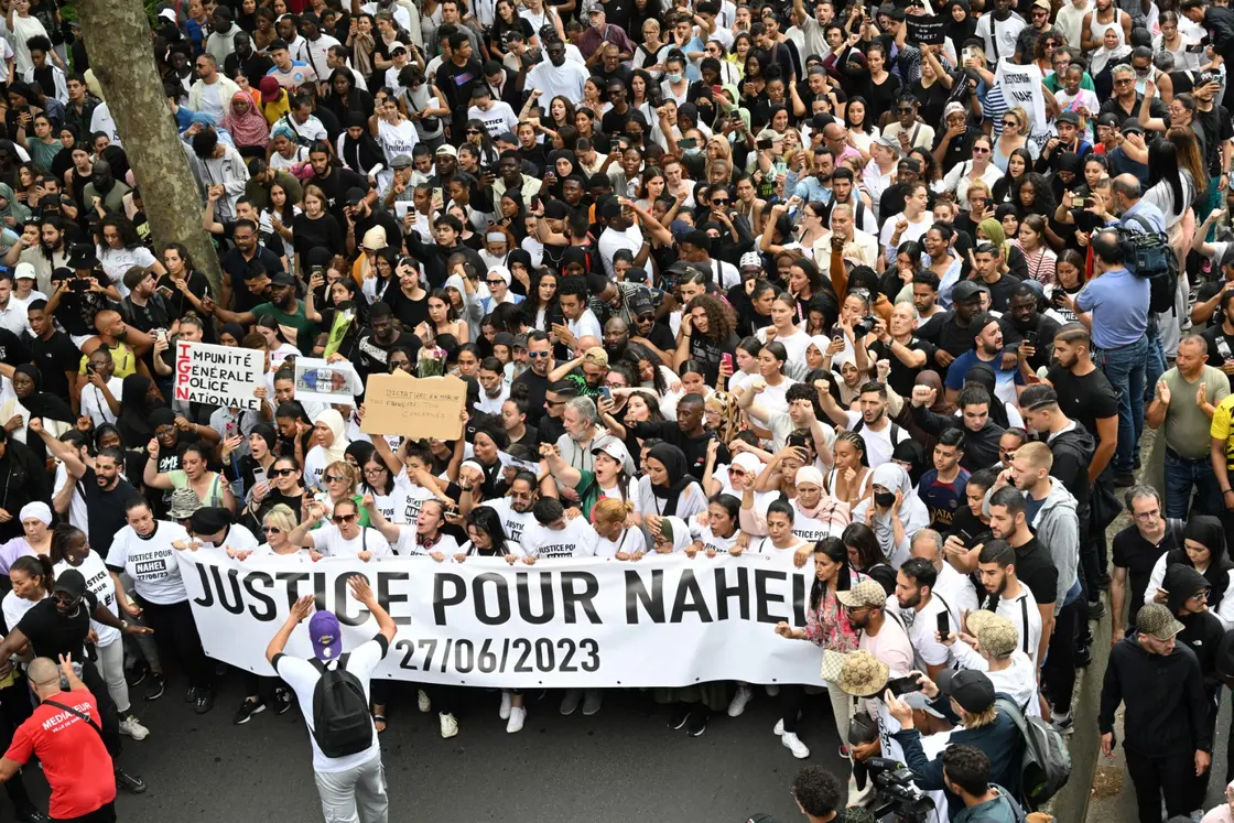 من تظاهرات فرنسا بعد مقتل الشاب نائل - فرانس برس 
